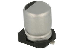 Kondensator; elektrolityczny; 1uF; 50V; VT2; VT21H010M0406; 20%; fi 4x5,8mm; powierzchniowy (SMD); taśma; -55...+105°C; 2000h; Leaguer; RoHS