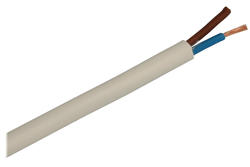 Przewód; sterowniczy; H03VV-F (OMYo); 2x1,50mm2; linka; Cu; biały; okrągły; PVC; 6,9mm; 300/300V; Elektrokabel; RoHS