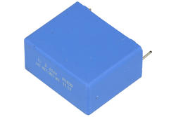 Capacitor; polyester; MKT; 1uF; 630V DC/250V AC; PCMT468; PCMT 468 62105; 5%; 15x25x31mm; 27,5mm; bulk; -55...+105°C; Pilkor; RoHS