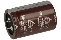 Capacitor; SNAP-IN; electrolytic; 22000uF; 50V; TDC; TDC50VS22000M35x50; 20%; diam.35x50mm; 10mm; through-hole (THT); bulk; -40...+105°C; 2000h; Samyoung; RoHS