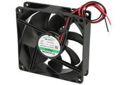 Fan; HA92251V4-1000U-A99; 92x92x25mm; ball bearing; 12V; DC; 0,58W; 48,2m3/h; 17,7dB; 45mA; 1700RPM; 2 wires; Sunon; RoHS; 4,5÷13,8V; 150mm