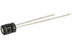 Kondensator; elektrolityczny; 2,2uF; 50V; RS1; KE 2.2/50/4x5A; fi 4x5mm; 1,5mm; przewlekany (THT); luzem; Leaguer; RoHS