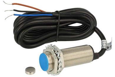 Sensor; Hall-effect; proximity; SM18-31010PA; PNP; NO; fi 18mm; 10mm; 5÷24V; DC; cylindrical metal; flush type; with 2m cable; π pi-El; RoHS