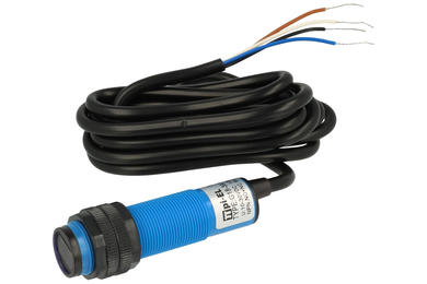 Czujnik; fotoelektryczny; G18-3A10NC; NPN; NO/NC; odbiciowy; 0,1m; 10÷30V; DC; 200mA; cylindryczny plastikowy; fi 18mm; z przewodem 2mb; π pi-El; RoHS