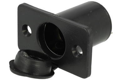 Socket; car lighter; GZS-OB; straight; for panel; solder; plastic