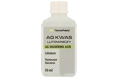 Kwas lutowniczy; do lutowania; AGT-253; 50ml; płyn; butelka; AG Termopasty