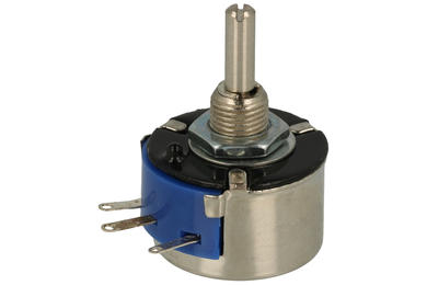 Potentiometer; shaft; single turn; WX14-12-1k; 1kohm; linear; 5%; 3W; axis diam.6,00mm; 20mm; metal; smooth; 300°; wire-wound; solder; Omter