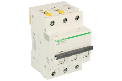 Over current breaker; modular; A9F03316; 16A; 230V AC; 3 ways; B; DIN rail mounted; screw; Schneider Electric; RoHS