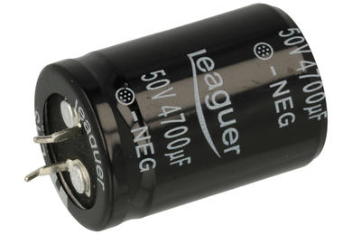 Kondensator; elektrolityczny; SNAP-IN; 4700uF; 50V; LHS; LHS1H472M2535; 20%; fi 25x35mm; 10mm; przewlekany (THT); luzem; -40...+105°C; 2000h; Leaguer; RoHS
