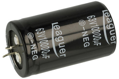 Capacitor; SNAP-IN; electrolytic; 10000uF; 63V; LHS; LHS1J103M3050; 20%; fi 30x50mm; 10mm; through-hole (THT); bulk; -40...+105°C; 2000h; Leaguer; RoHS