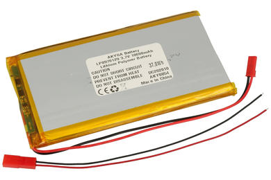 Akumulator; Li-Po; 8970129; 3,7V; 10000mAh; 8,9x70x120mm; Zabezpieczenie PCM; konektor+ gniazdo 2,54*2piny; AKYGA; RoHS
