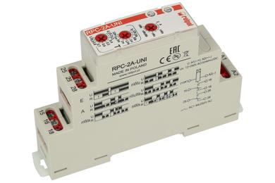 Relay; time; instalation; RPC-2A-UNI; 12÷240V; AC; DC; multi function; DPDT; 8A; 250V AC; 24V DC; 8A; DIN rail type; Relpol; RoHS