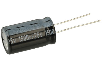 Kondensator; elektrolityczny; niskoimpedancyjny; 1500uF; 25V; TBR152M1EI20M; fi 12,5x20mm; 5mm; przewlekany (THT); luzem; Jamicon; RoHS Kondensator; elektrolityczny; niskoimpedancyjny; 1500uF; 25V; TBR152M1EI20M; fi 12,5x20mm; 5mm; przewlekany (THT); luzem; Jamicon; RoHS