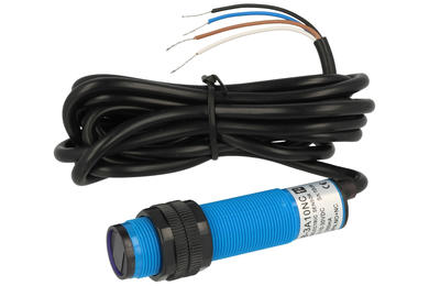 Sensor; photoelectric; G18-3A10NC; NPN; NO/NC; diffuse type; 0,1m; 10÷30V; DC; 200mA; cylindrical plastic; fi 18mm; with 2m cable; adjustable; Greegoo; RoHS