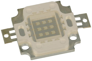 Dioda LED mocy; LED10W/UF; ultrafioletowy; 140°; COB; 9÷12V; 1A; 10W; 415nm; pola lutownicze