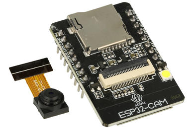 Moduł; ESP-32 z kamerą; ESP32-CAM; ESP-32; I2C; I2S; SPI; USB; SDIO; UART; 4,8V÷12V; 520 KB; 10; 4 MB; kołkowe