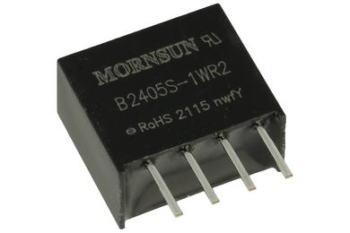 Przetwornica; DBE1-2411; konwerter DC/DC; 24V (21,6÷26,4)V; DC; 5V; DC; 200mA; 1W; izolowany; 1,5kV; SIL4; przewlekany (THT); Pairui; RoHS