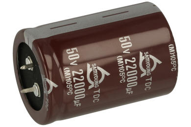 Capacitor; electrolytic; SNAP-IN; 22000uF; 50V; TDC; TDC50VS22000M35x50; 20%; diam.35x50mm; 10mm; through-hole (THT); bulk; -40...+105°C; 2000h; Samyoung; RoHS