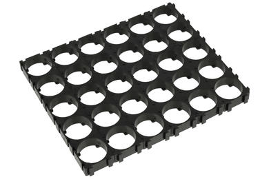 Battery holder; 6x5; 30x18650; container; black; 18650