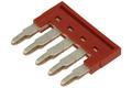 Insertion bridge; for DIN rail terminal blocks; DSS2.5N-05P; red; 1 way; Dinkle; RoHS