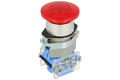 Przełącznik; bezpieczeństwa; przyciskowy; LAS0-A1Y-11M/R; ON-(OFF)+OFF-(ON); grzybkowy; 2 tory; czerwony; bez podświetlenia; monostabilny; śrubowe; 10A; 500V AC; Onpow