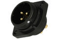 Plug; SP2113/P3-1N; 3 ways; solder; 4,0mm2; 7-12mm; SP21; for panel; 21mm; IP68; 30A; 500V; Weipu; RoHS