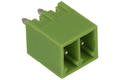 Terminal block; XY2500V-F-02P3.5; 2 ways; R=3,50mm; 9,1mm; 8A; 125V; through hole; straight; closed; green; Xinya; RoHS