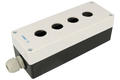 Control box; LAY5-BP04; white-black; plastic; IP54; with PG13,5 cable gland; quadruple; 196x72x65mm; 22mm panel mount; YUMO; RoHS