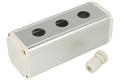 Control box; BXM-A-3/16; silver; plastic; aluminum; IP40; triple; 45x98,5mm; 16mm panel mount; Onpow; RoHS