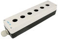 Control box; LAY5-BP06; white-black; plastic; IP54; with PG13,5 cable gland; six holes; 60x72x280mm; 22mm panel mount; YUMO; RoHS