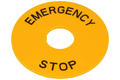 Warning circle; T14-2275; yellow; plastic; fi 22/75mm; 22mm panel mount; Onpow; RoHS