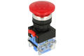Przełącznik; bezpieczeństwa; przyciskowy; LAS0-B3Y-11M/R; ON-(OFF)+OFF-(ON); grzybkowy; 2 tory; czerwony; bez podświetlenia; monostabilny; śrubowe; 10A; 500V AC; Onpow