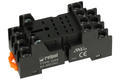 Relay socket; GS4; DIN rail type; panel mounted; black; without clamp; Relpol; RoHS; Compatible with relays: AZ165; R4