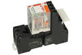 Relay socket; GZM4-BK; panel mounted; DIN rail type; black; without clamp; Relpol; RoHS; Compatible with relays: AZ165; R4