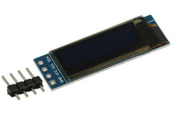 Moduł rozszerzeniowy; wyświetlacz OLED; SSD1306; 3.3V÷5V DC; niebieski; 0,91 cala 128X32; kołkowe