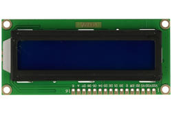 Moduł rozszerzeniowy; wyświetlacz LCD; HD44780; 5V; niebieski; biały; 2x16