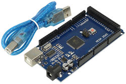 Moduł; odpowiednik do ARDUINO MEGA R3; MEGA-R3; ATmega2560; I2C; PWM; SPI; UART; USB; 7÷12V; 8 KB; 54; 256 KB; 4 KB; kołkowe; zasilające DC; komunikacja USB: CH340; z przewodem USB