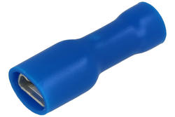 Connector; 4,8x0,8mm; flat female; whole insulated; KFIB48X08; blue; straight; for cable; 1,5÷2,5mm2; crimped; 1 way; SGE