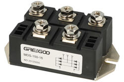 Bridge rectifier; 3-phases; MDS-150-16; 150A; 1600V; screwed; 94x54x30mm; Greegoo; RoHS