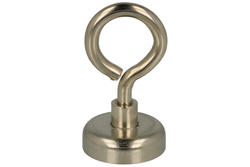 Magnet; cylindrical with the ear; MzU12; 25mm; 2mm; Neodymium; lifting 12kg