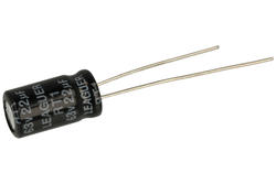 Capacitor; electrolytic; 22uF; 63V; TK; RT11J220M0611; fi 6x11mm; 2mm; through-hole (THT); bulk; Leaguer; RoHS