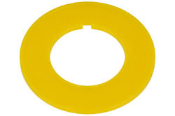 Warning circle; T14-2240; yellow; plastic; fi 22/40mm; 22mm panel mount; Onpow; RoHS