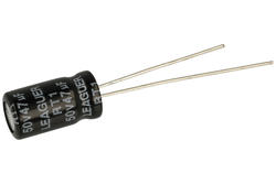 Kondensator; elektrolityczny; 47uF; 50V; RT1; RT11H470M0611; fi 6,3x11mm; 2,5mm; przewlekany (THT); luzem; Leaguer; RoHS