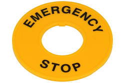 Warning circle; T14-2560; yellow; plastic; fi 25/60mm; 25mm panel mount; Onpow; RoHS