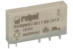 Relay; electromagnetic miniature; RM699BV-3011-85-1012; 12V; DC; SPDT; 6A; 250V AC; PCB trough hole; for socket; Relpol; RoHS