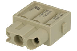 Socket; Han Modular; 09140033102; 3 ways; polycarbonate; straight; crimped; 40A; 690V; grey; 1,5÷6mm2; Harting; RoHS