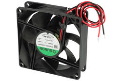 Fan; EF80252S1-1000U-A99; 80x80x25mm; slide bearing; 24V; DC; 1,54W; 69,7m3/h; 33dB; 64mA; 3200RPM; 2 wires; Sunon; RoHS; 8÷27,6V; 300mm