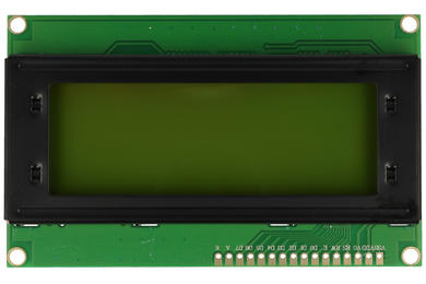 Extension module; LCD display; HD44780; 5V; yellow; black; 4x20