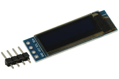 Extension module; OLED display; SSD1306; 3.3V÷5V DC; blue; 0,91 inch 128X32; pin strips