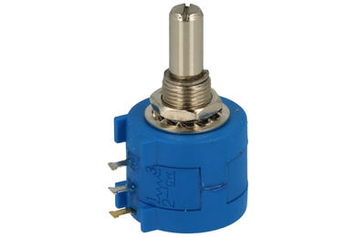 Potencjometr; helipot; osiowy; wieloobrotowy; WXD3590S-503; 50kohm; liniowa; 5%; 2W; oś fi 6,35mm; 20,6mm; metal; gładka; 10; drutowy; lutowany; KLS; RoHS